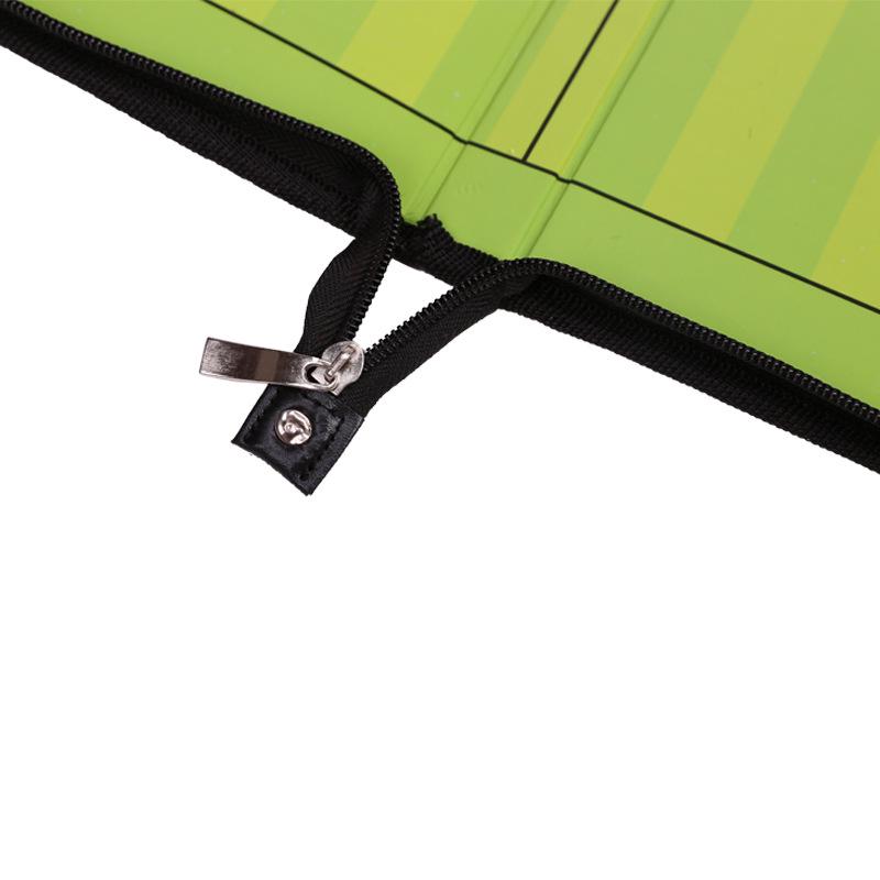 Bi-Fold Magnetic Tactical Board with Zippered PU Leather for Football & Basketball