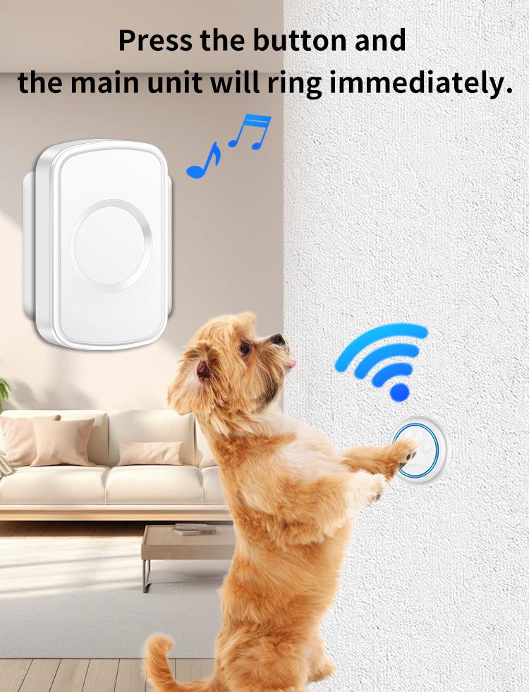 Wireless Pet Doorbell for Training Cats and Dogs