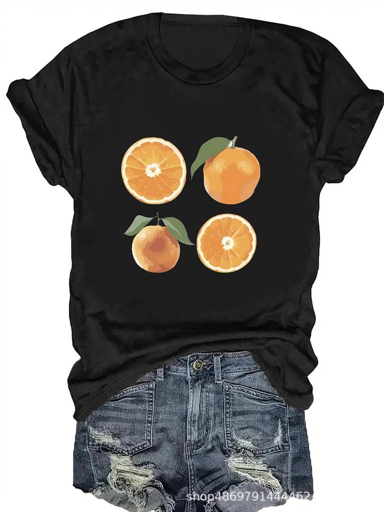 Women's Fashion Round Neck T-Shirt for Cross-Border Trade