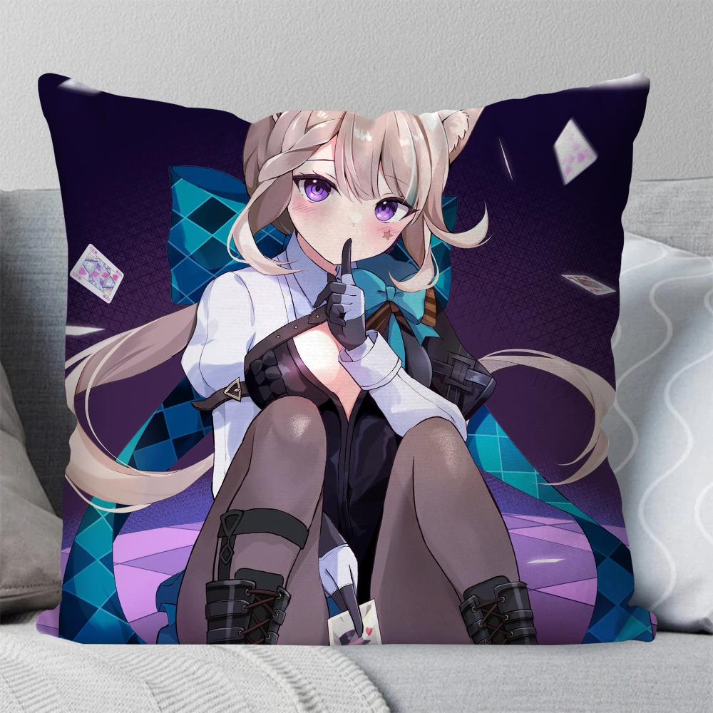 Lynette Anime Game Genshin Impact Pillow Case Square Pillow Bedroom Sofa Leisure Comfort Car Living Room Home Decoration 40X40
