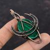 Green Fire Labradorite Pendant Copper Wire Wrapped Jewelry Handmade Pendant Copper Design Bull Face Shape Pendant Wire Wrap Gemstone Pendant