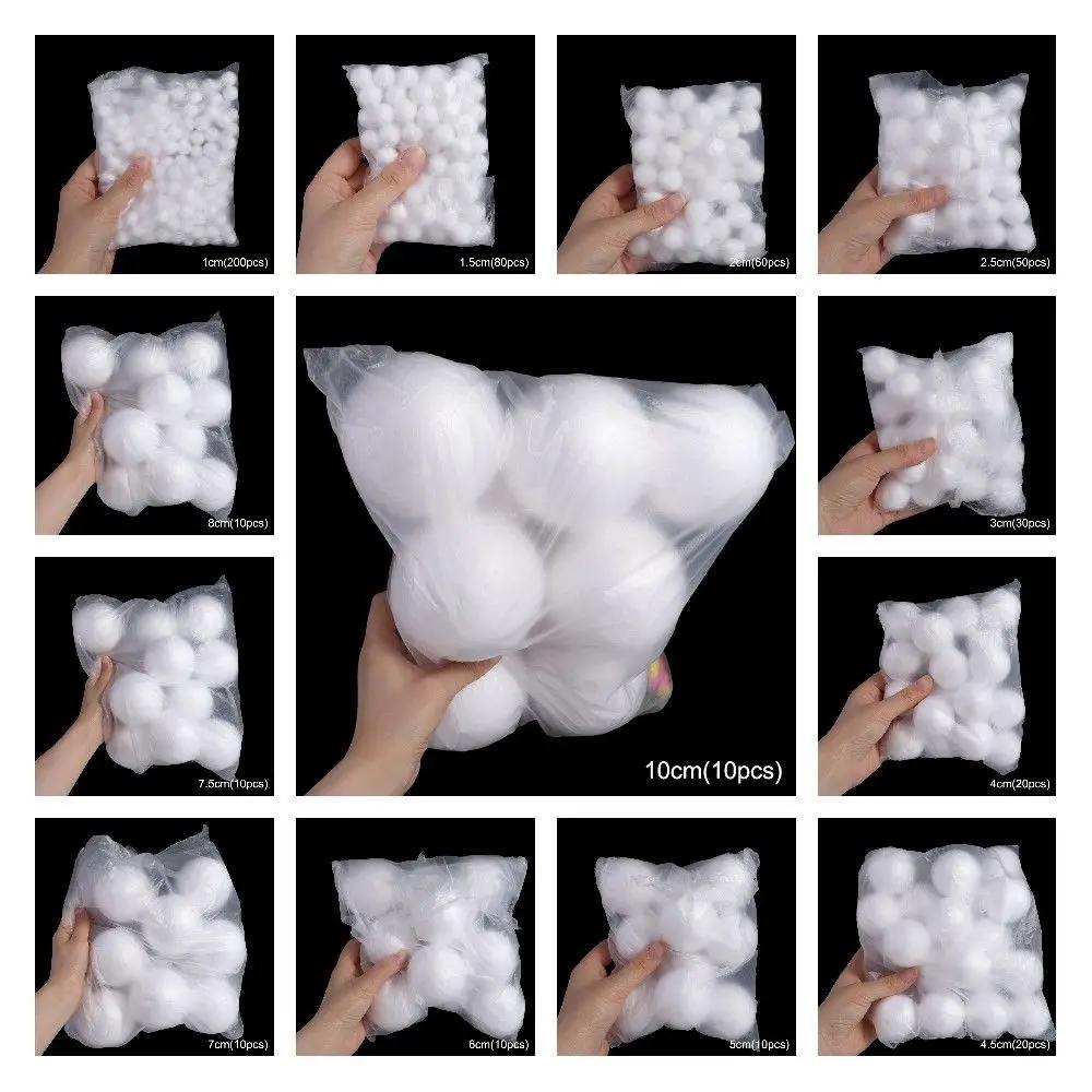 Home Decoration Mini Foam Balls White Polystyrene Christmas Balls Round Christmas Ornaments Christmas