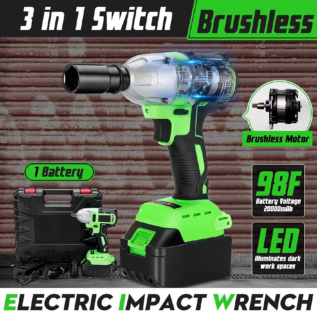 Professioneller bürstenloser Akku-Schlagschrauber Drehmoment-Elektrowerkzeuge Haushalt Autoreparatur 11×7×25cm