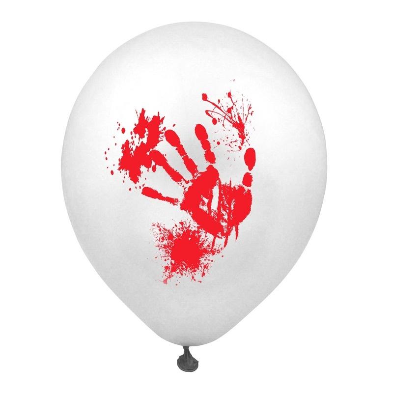 10pcs 12inch Halloween Balloon Pumpkin Printing Blood Handprint Latex Balloon Party Decoration