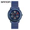Classic Men's Quartz Watch - Car Wheel Style, Steel Band, Trendy & Casual
