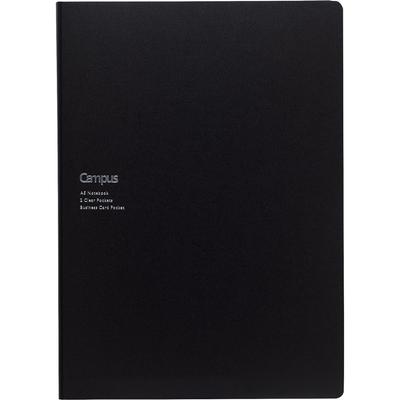 KOKUYO Note Cover with Document File and 1 Campus Notebook Included A5 Black No-615B-D
