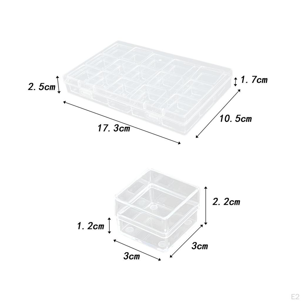 Storage Container Organizer Box Manicure Crafts Art Supplies with Buckles Display