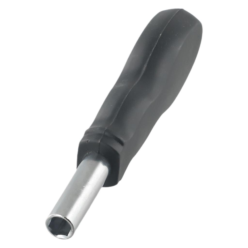 Handy and Practical Soft Grip Rubber Hexagonal Screwdriver Bits Extension Handle Tool 126mm, Easy To Use, Black Color