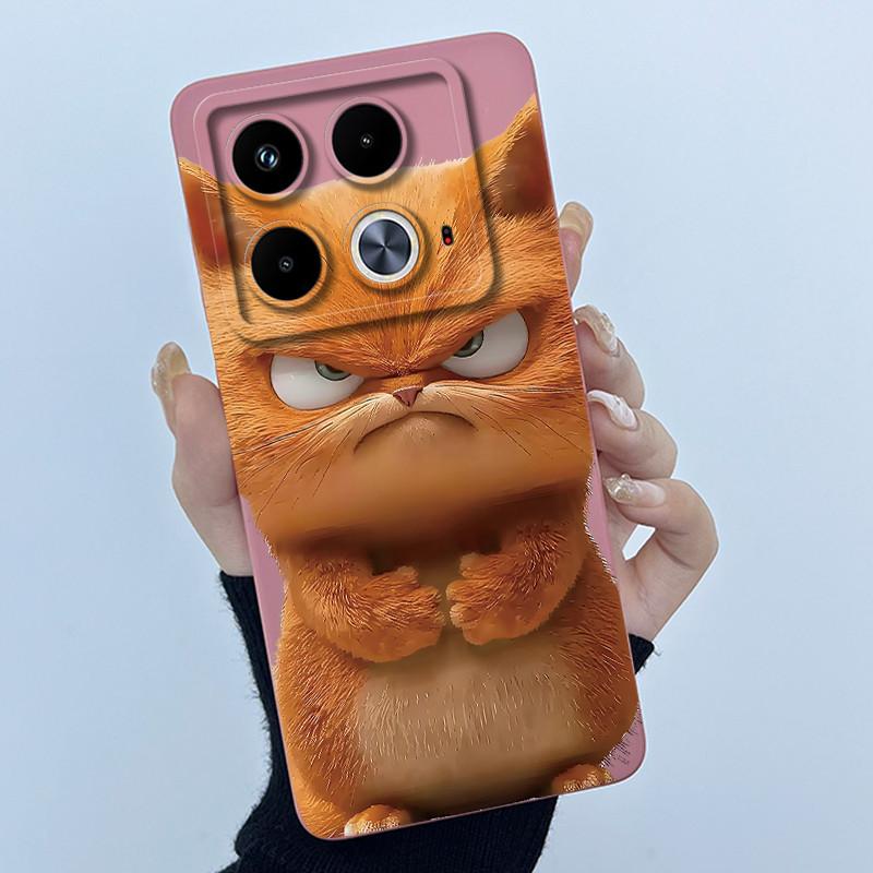 For Infinix Note 40 Pro Plus 40X 4G 5G Phone Case Cute Cartoon Flower Protective Liquid Silicone Soft Back Cover Ultrathin Shell
