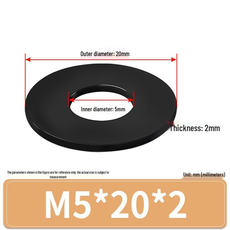 Rondella Piana Isolante in Gomma Nylon Plastica Ultra-Sottile, M3-M24