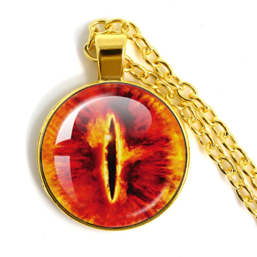 Dragon Evil Eye Glass Necklace Dragon Eye Fashion Evil Eye Necklace Jewelry Men Fashion Necklace For Friends Gift