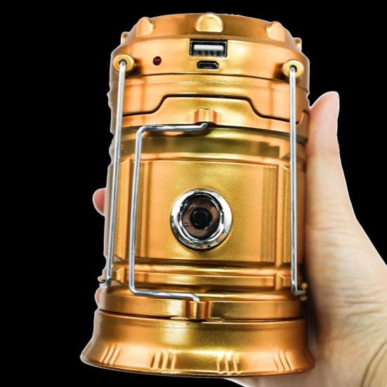 Solar Camping Lantern Lightweight Waterproof USB Rechargeable LED Light Ultra Bright Outdoor Hiking Tent Hanging Emergency Lamp
