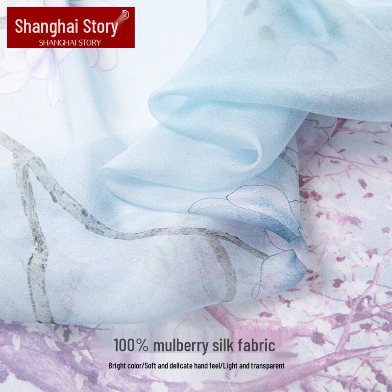 Shanghai Story 100% Mulberry Silk Scarf & Shawl