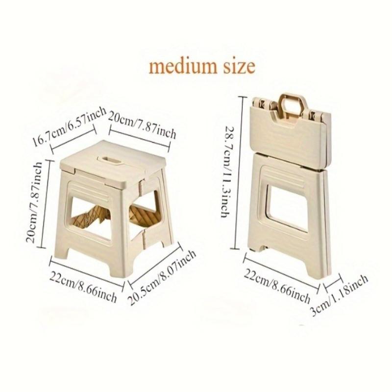 Portable Folding Stool Capacity Compact Camping Seat | Lightweight for Fishing Hiking Outdoor Events Subway Bus Commuting