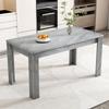 Dining Table, Table with Four Legs, Oak Wood Table, Rectangular Dining Table, Concrete Look[OLD SKU:WF312300AAB]