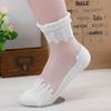 1 Pair Ultrathin Transparent Lace Elastic Short Thin Breathable Socks Women Gift