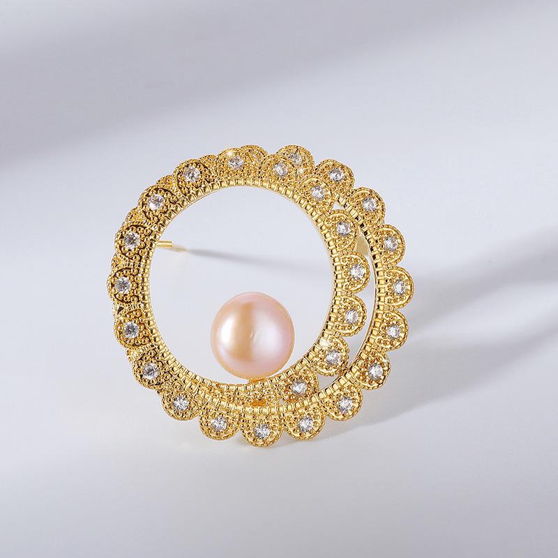 Bo Xin Yun Elegant Freshwater Pearl Lace Brooch Pin