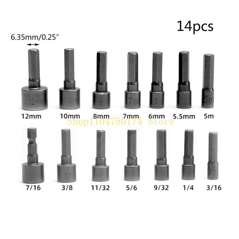 14 Pieces Power Driver Drill Bit Tools Set, 1/4 inch Driver Metric top sale