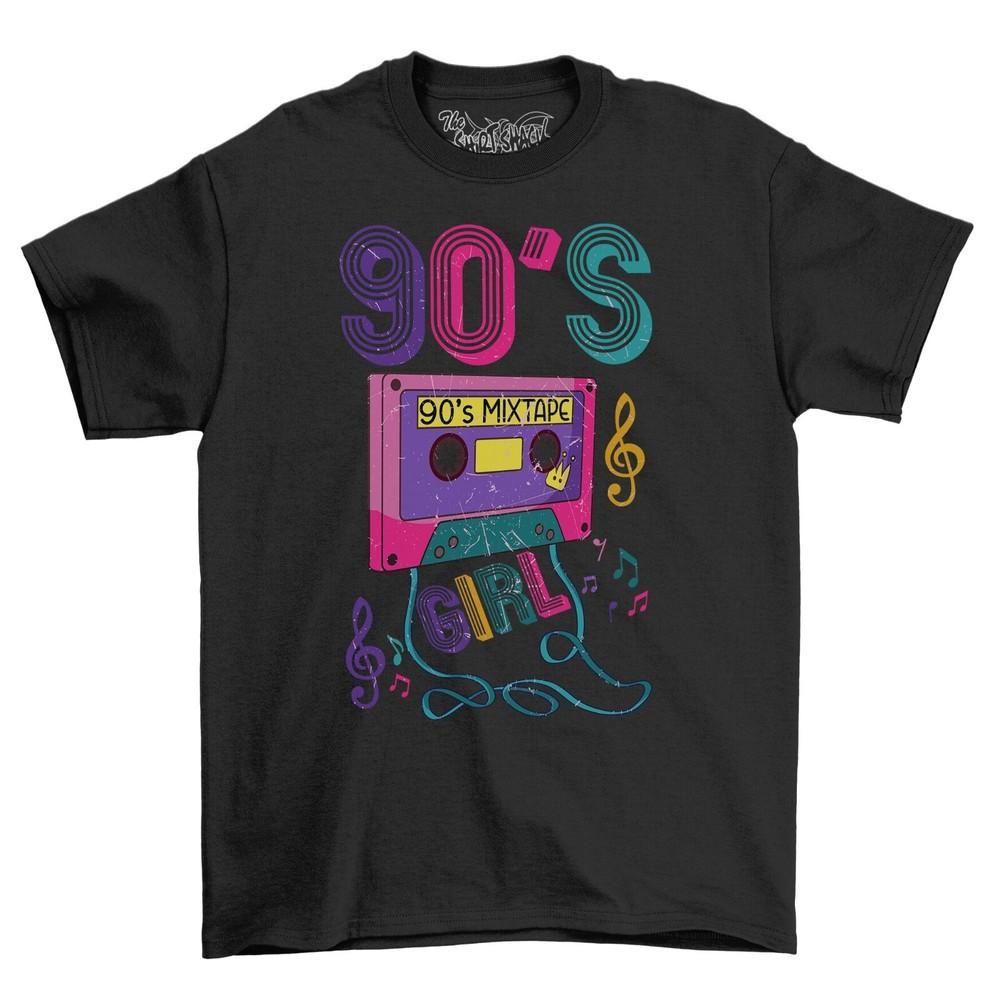 Funny Adults T-Shirts Novelty T Shirt 2023 90's Girl Retro Gift Tee Shirt