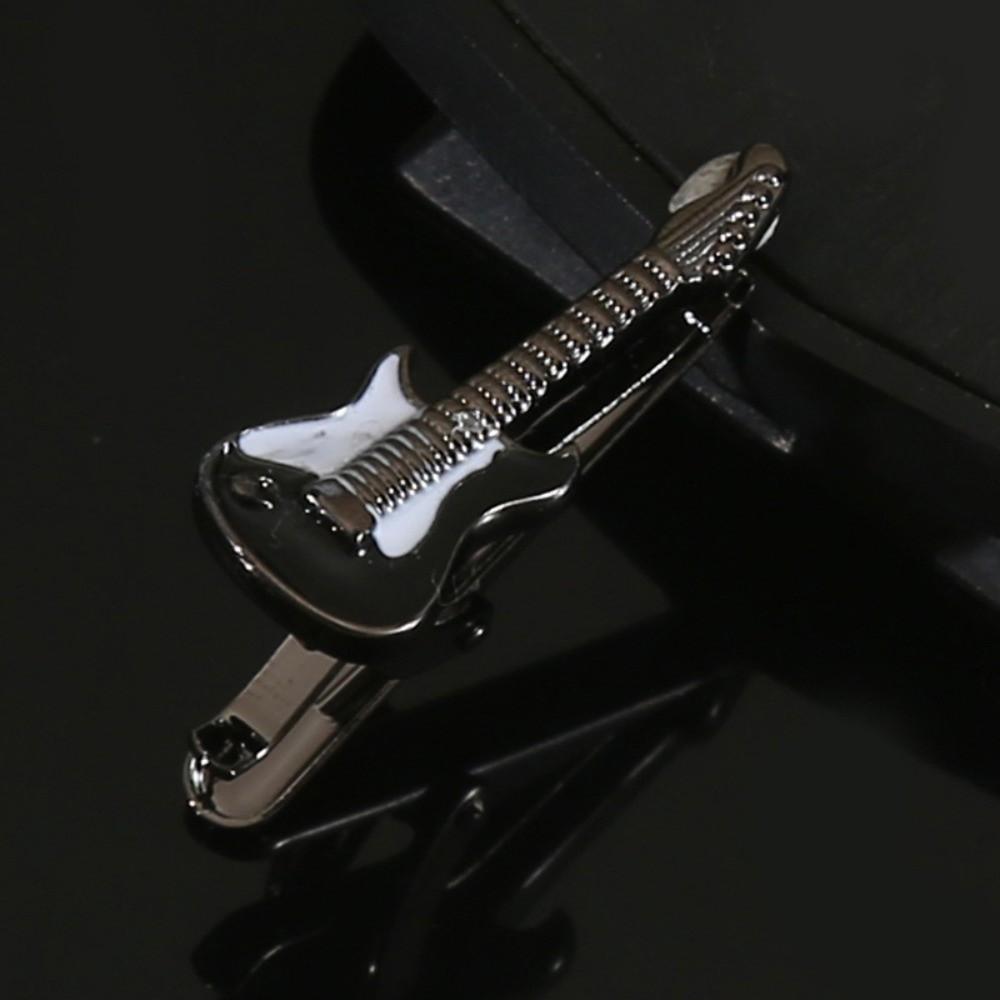 

Instrument Guitar Tie Clip Titanium Steel Necktie Buckle Creative Music SeriesTie Pin Concert