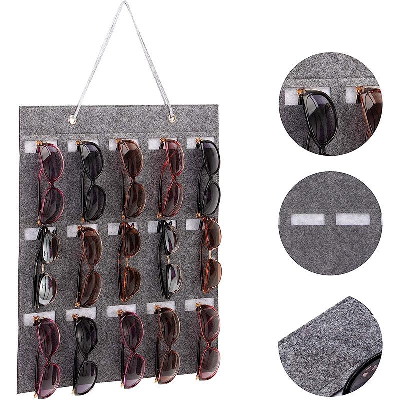 Multi-Functional Foldable Sunglasses Organizer & Wall Hanging Display Bag