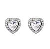 High-End S925 Sterling Silver Needle Earrings Slightly Inlaid With Zircon Fashion Love Stud Earrings, Small Fresh Women'S Earrings.