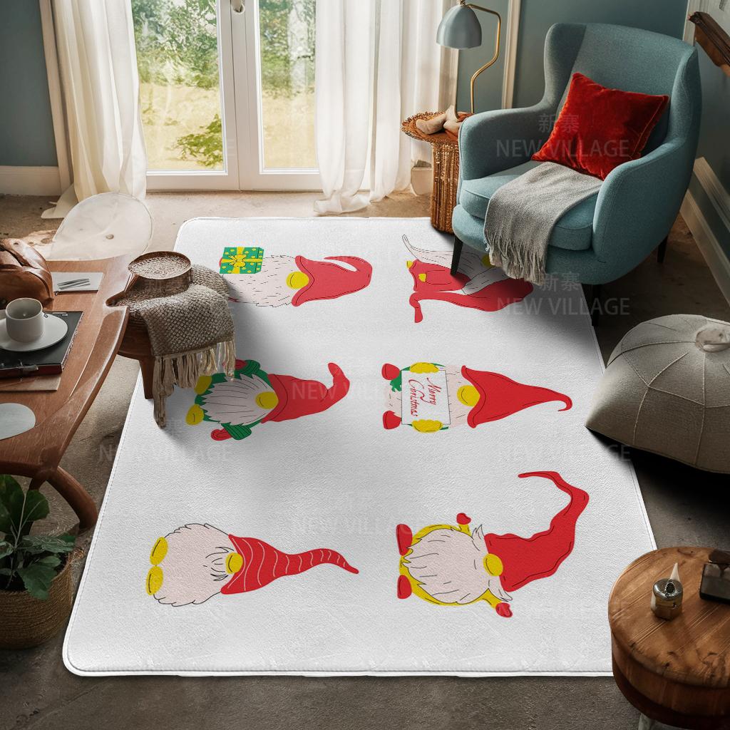 House Entrance Carpet Home Door Mat Living Room Bath Foot Bathroom Non-slip Water Absorption Rugs Bath Merry Christmas Winter