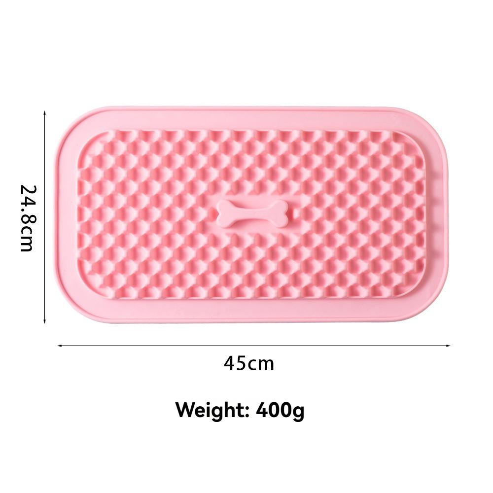 Silicone Dog Slow Feeder Mat, Anti-slip Lick Pad, Prevent Choking & Overeating for Dogs Cats