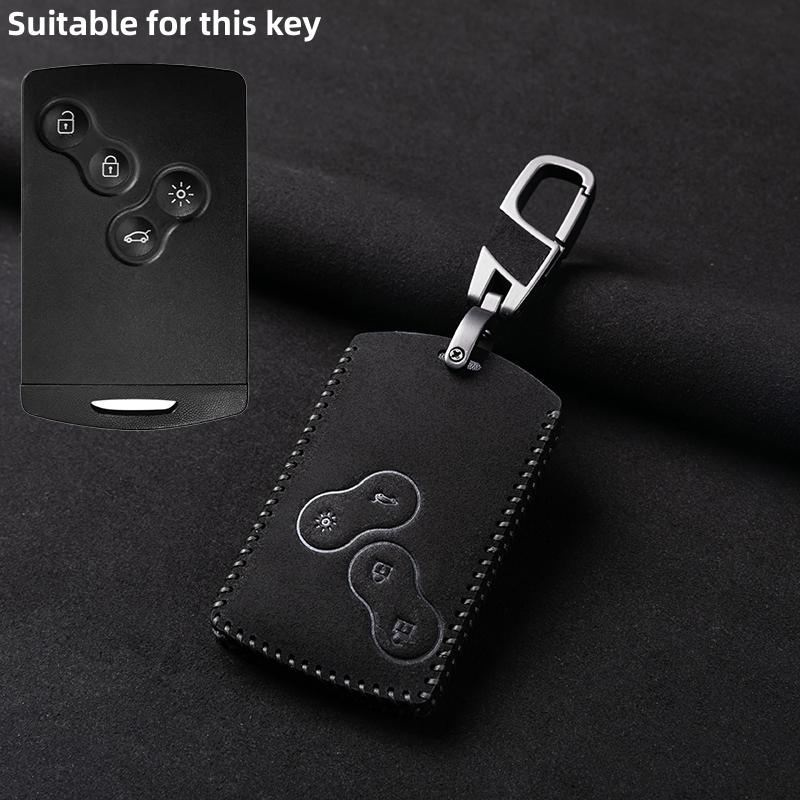 New Leather Car Key Case Cover For Renault Duster Captur Clio Logan Megane Rs 1 2 3 4 Koleos Scenic Nema Fluence Zoe Accessory