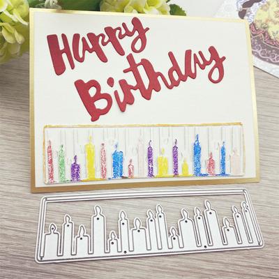 Many Candles Have Design Pattern Metal Cutting Dies DIY Scrapbooking Embossing Stencil Paper Craft Album Template