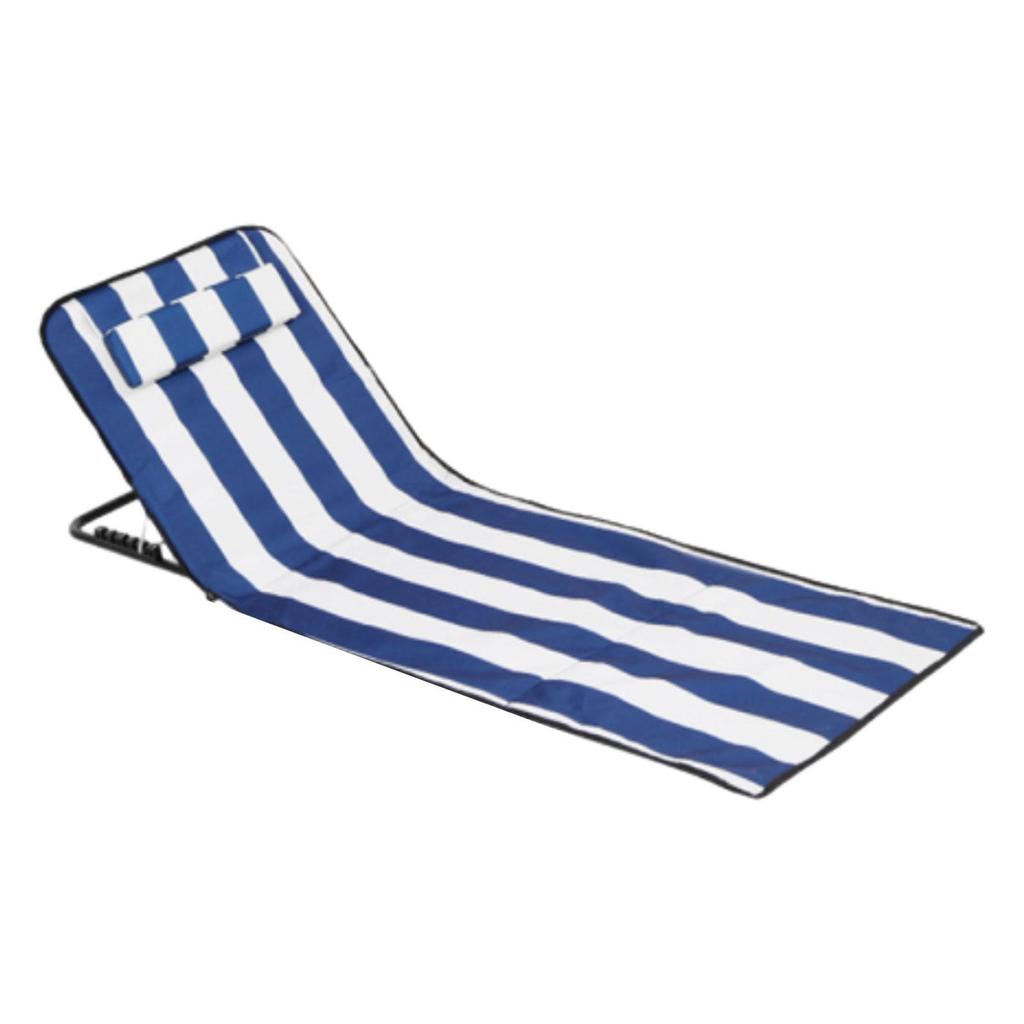 Folding Beach Chair With Adjustable Seating Dual-Purpose Beach Mat Outdoor Portable Single Leisure Chair Lightweight Portable