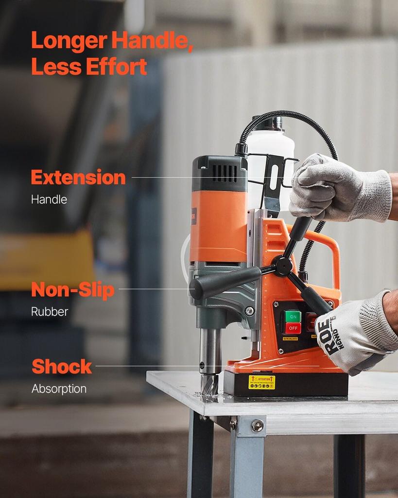 Magnetic Drill 1300W 2922lbf/13000N Portable Mag Drill Press 810RPM