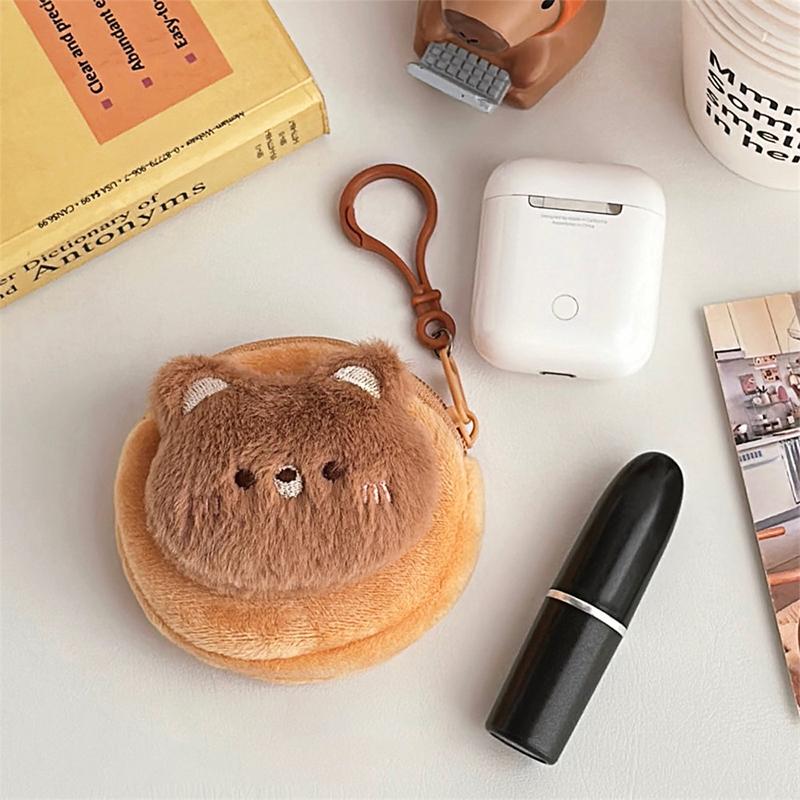 Cartoon Rabbit Bear Chicken Frog Plush Coin Purse Pouch Animal Wallet Children Zipper Coin Bag  Earphone Storage Bag