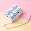 Clicky Button Fidget Clicker Toy Football Pattern Finger Keyboard Pendant  for Adults