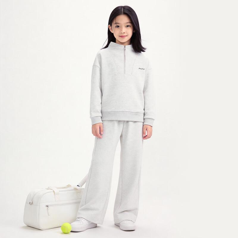 Disney Girls' Half-Zip Long Sleeve Sweatshirt