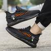 Men's Shoes for Winter New Style Flying Knitted Breathable Men's Casual Sports Shoes National Trend Fashionable Jelly Bottom Men's Shoes