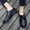 Fashion Men's Hand Stitched Genuine Leather Slip On Shoes Business Formal Occasion Wedding Party Footwear Leisure Official Board-Shoes50