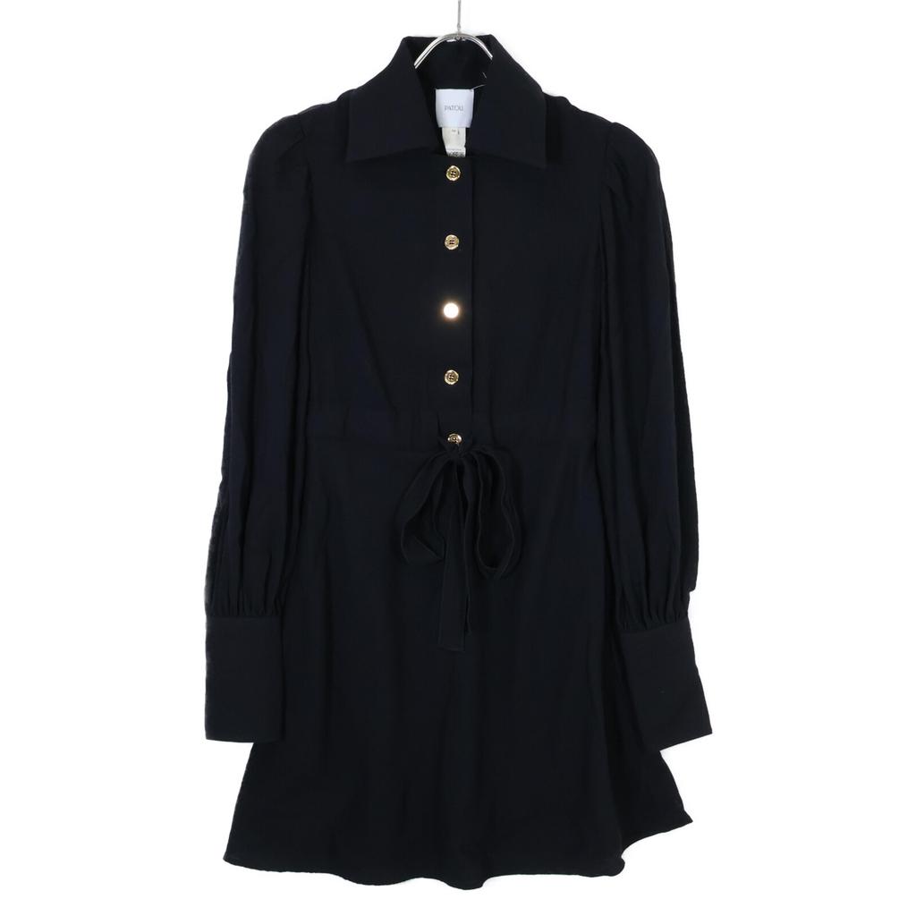 PATOU DR14201679998 Black Gold Buttons dress 34 blackUsed
