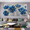 Canvas Poster, Abstract Blue Flowers Painting, Canvas Wall Art, Artwork Wall Painting For Living Room, Wall Decor, Home And Dormitory Decoration