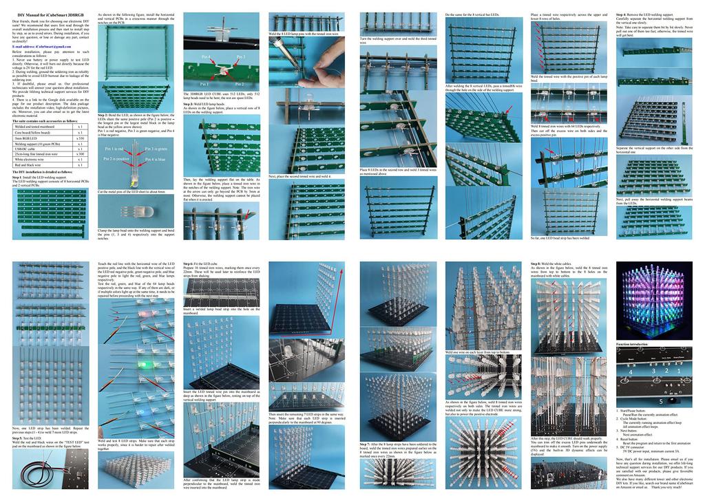 iCubeSmart 3DRGB LED DIY Electronic LED Cube Soldering Practice LED Kit Practice Electronic Electronic Craft Kit Cube, Kit, Kit, Kit,