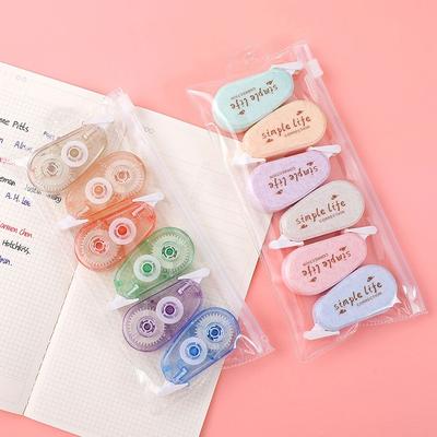 Süße Büro-Schulmaterialien Korrekturwerkzeug Klebeband Korrekturband Transparent Leer