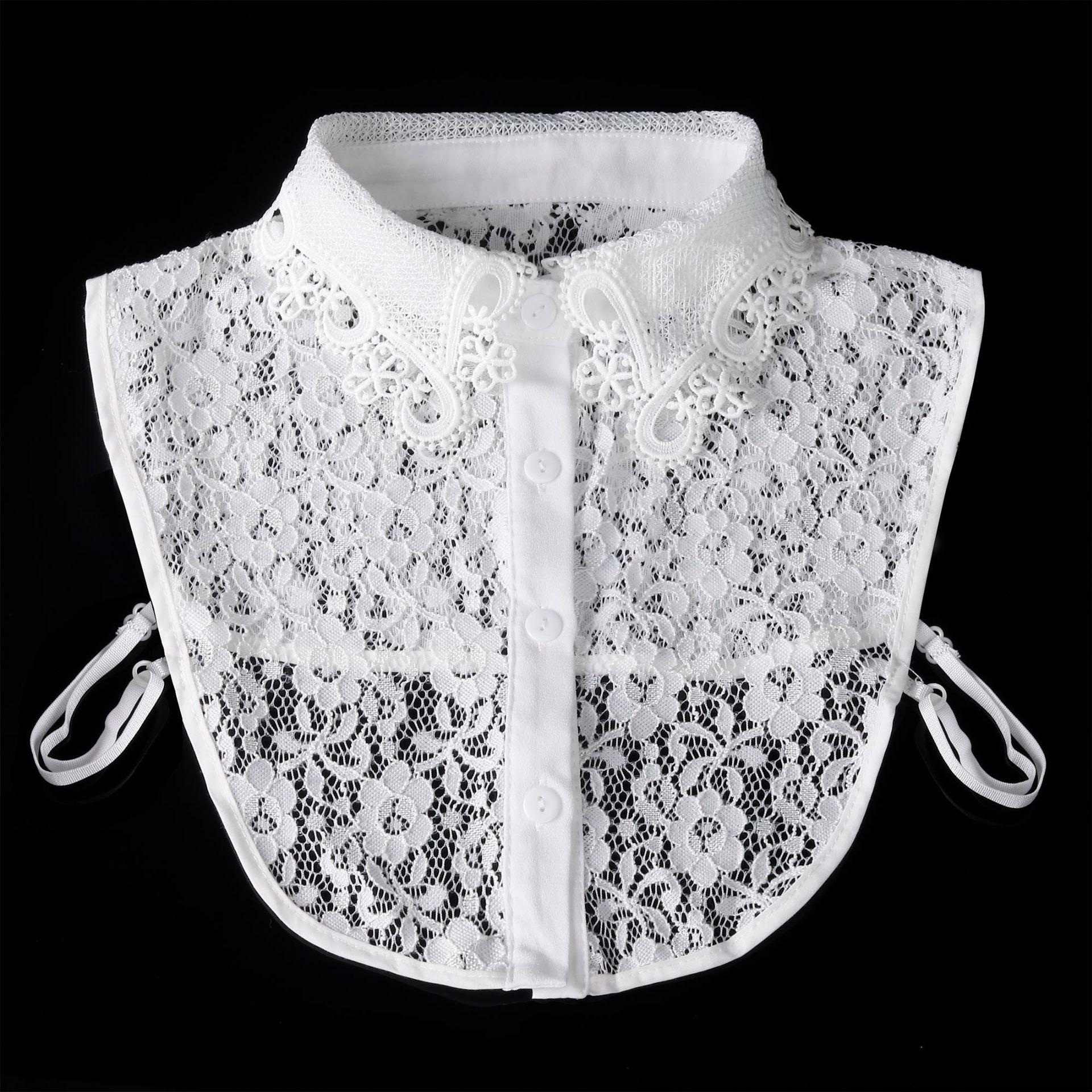 

Women s Lace Detachable Collar Shirt with Trim, Versatile Fake Collar Decoration, New Arrival