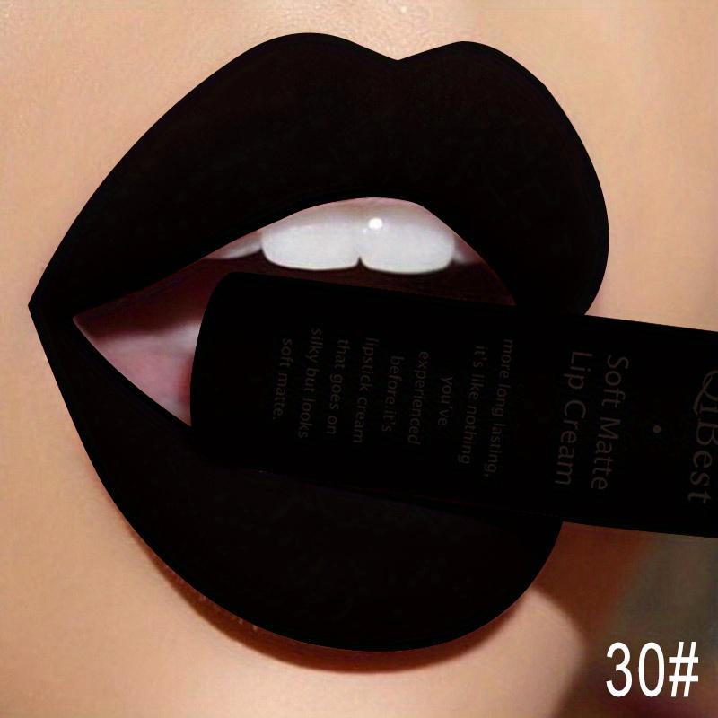 Long Lasting Liquid Lipstick in A Waterproof Matte End, Featuring A Dark Red Black, Perfect for Women'S Makeup, Including Lip Gloss and Lip Tint