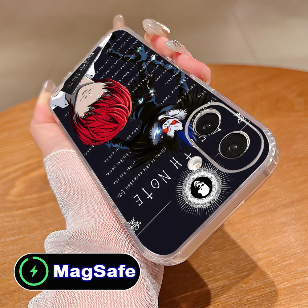 Death Note Kira Light Mobile Phone Case for iPhone 17 16 15 14 13 12 11 Air Pro Max Plus Mini Magsafe Clear Colorful Cover Cover