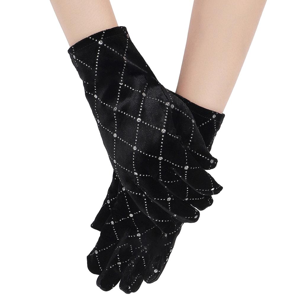 Women Long Velets Gloves Sunblock Full Finger Bridal Gloves Opera Evening Wedding Party Prom Cosplay Mitten