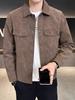 Men's Trendy Slim-Fit Leather Jacket - Autumn/Winter High-End American Style with Lapel