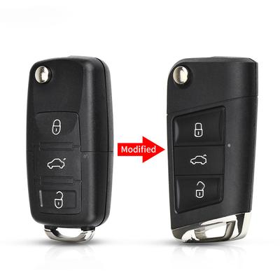 3 Buttons Folding Flip Remote Key Shell Cover With Blade for VW Golf 7 Jetta Passat Beetle Polo Bora