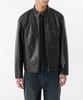 Musinsa Standard Faded Synthetic Leather Racer Jacket [Black]