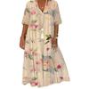 European and American Summer New Women's Long Dress Printed Lace Lace Dress
