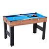 3 in 1 Sports Multigame Pool Billiards Slide Hockey and Foosball Game Table for Indoor Recreation Compact Design with Adjustabl